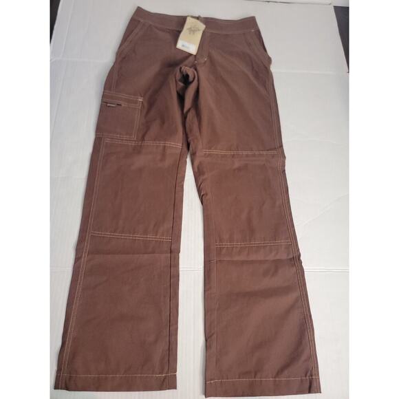prAna Trinity Pant Sz Womens SZ M Wide Leg Chocolate Brown Gorpcore Outdoor NEW - Picture 2 of 14